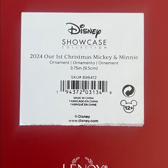 2024 Our 1st Christmas Mickey & Minnie Ornament - Picture 5 of 6